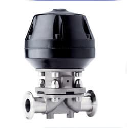 Weir type pneumatic diaphragm valve