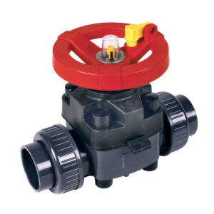 Plastic straight-through diaphragm valve